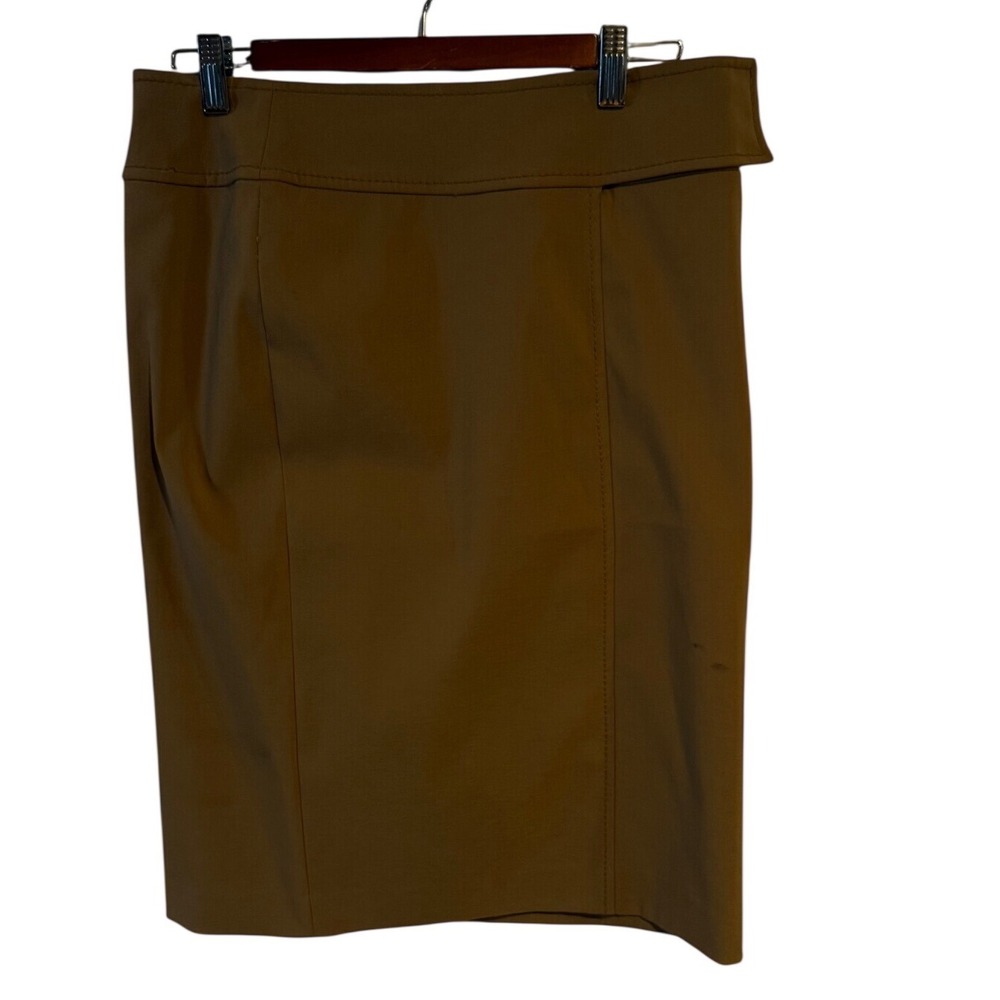 Hennes H&M Camel Tan Pencil Skirt Stretch Knee Length Business Professional‎ 10